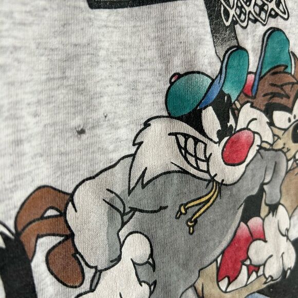 Vintage 1994 Graphic Tank Top - Warner Bros Basketball - Men's M Single Stitch - Picture 6 of 16